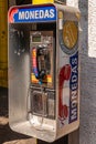 Monedas Telephone booth downtown old Acapulco, Mexico Royalty Free Stock Photo
