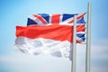 Flags of Monaco and Great Britain