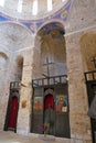 The church of Agia Sofia is a valuable church located in the upper part of the fortress of Monemvasia , right on a cliff