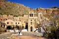 Monemvasia is located in Laconia, Peloponnese, Greece, on a small island