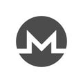 Monero coin symbol logo.