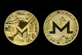 Monero Cryptocurrency , gold coin future coin isolated background