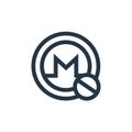 monero vector icon. monero editable stroke. monero linear symbol for use on web and mobile apps, logo, print media. Thin line