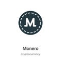 Monero vector icon on white background. Flat vector monero icon symbol sign from modern cryptocurrency collection for mobile