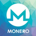 Monero XMR blockchain cripto currency vector logo