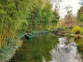 The Monet garden in winter, famous impressionist garden in Giverny, France Royalty Free Stock Photo