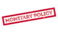 Monetary Policy rubber stamp Royalty Free Stock Photo