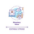 Monetary value concept icon