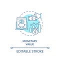 Monetary value concept icon