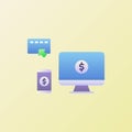 Monetize icons collection with smooth style coloring Royalty Free Stock Photo