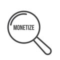 Monetize Word Magnifying Glass