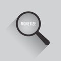 Monetize Word Magnifying Glass