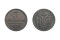 Austria Venice 3 Centesimi 1852V Old Lombardy-Venice 3 centesimi coins 1852 Royalty Free Stock Photo