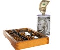 Money, abacus, moneybox Royalty Free Stock Photo