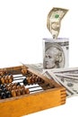 Money, abacus, moneybox Royalty Free Stock Photo