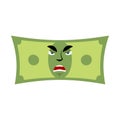 Money angry emotion. Cash Emoji evil. Dollar isolated Royalty Free Stock Photo