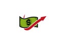 Money Arrow Chart Finance logo Royalty Free Stock Photo