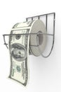 Money as toilet paper Royalty Free Stock Photo