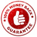 100 percent money back stamp Royalty Free Stock Photo