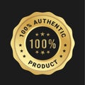 Authentic Product label, 100 percent Authentic product vector logo, badges