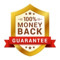 Money back badge, guarantee certificate emblem for customer