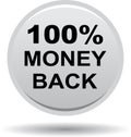 Money back button web icon grey Royalty Free Stock Photo