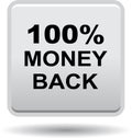 Money back button web icon grey Royalty Free Stock Photo