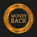 Money back guarantee label Royalty Free Stock Photo
