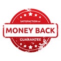 money back guarantee label. Vector illustration decorative design Royalty Free Stock Photo