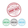 Money Back Guarantee 100 Percents Label Set Template Isolated