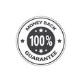 Money Back Guarantee With 100 Percents Stamp Or Sticker Isolated