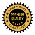 Money back guarantee stamp isolated on white Royalty Free Stock Photo