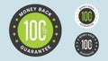 100% Money Back Guarantee stamp vector illustration. Royalty Free Stock Photo