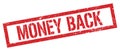 MONEY BACK red grungy rectangle stamp Royalty Free Stock Photo
