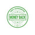 Money Back Sign 100 Percents Guarantee Certificate Label Isolated