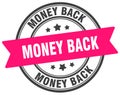 money back stamp. money back label on transparent background. round sign Royalty Free Stock Photo
