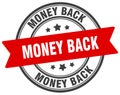money back stamp. money back label on transparent background. round sign Royalty Free Stock Photo