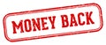 money back stamp. money back rectangular stamp on white background Royalty Free Stock Photo