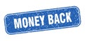 money back stamp. money back square grungy isolated sign. Royalty Free Stock Photo