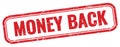 MONEY BACK text on red grungy stamp Royalty Free Stock Photo