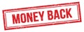 MONEY BACK text on red grungy vintage stamp Royalty Free Stock Photo