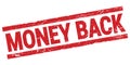 MONEY BACK text on red rectangle stamp sign Royalty Free Stock Photo