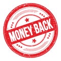 MONEY BACK text on red round grungy stamp Royalty Free Stock Photo