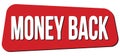 MONEY BACK text on red trapeze stamp sign Royalty Free Stock Photo