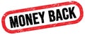 MONEY BACK, text written on red-black stamp sign Royalty Free Stock Photo