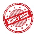 MONEY BACK text written on red grungy round stamp Royalty Free Stock Photo