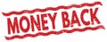 MONEY BACK text on red lines stamp sign Royalty Free Stock Photo