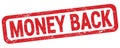 MONEY BACK text written on red rectangle stamp Royalty Free Stock Photo