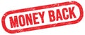 MONEY BACK, text written on red stamp sign Royalty Free Stock Photo