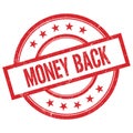 MONEY BACK text written on red vintage round stamp Royalty Free Stock Photo